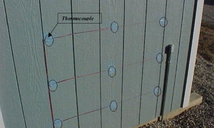 Figure 6: Exterior thermocouple installation.