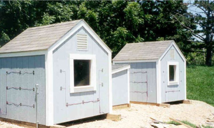 Figure 4: Control and experimental test houses.